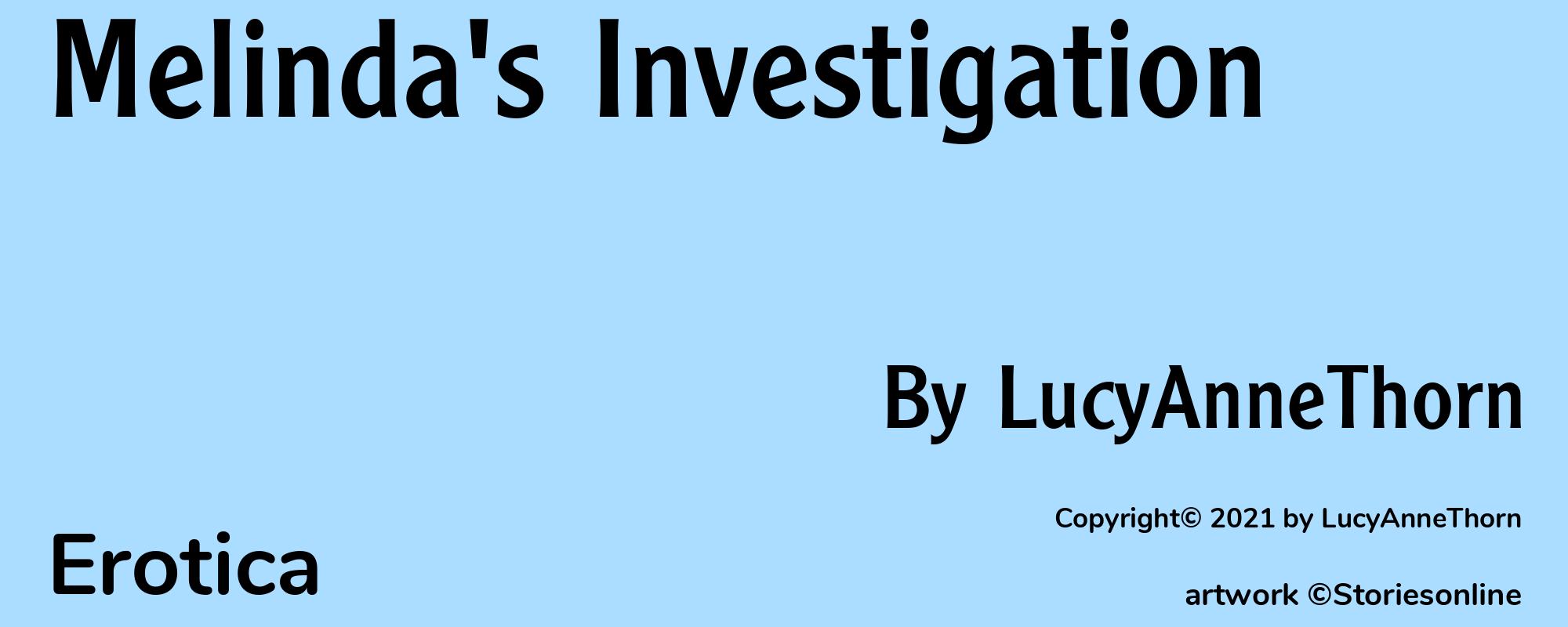 Melinda's Investigation - Cover
